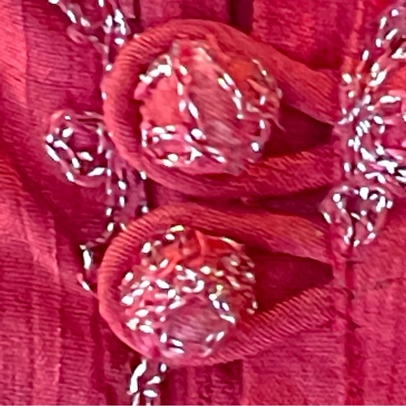 🟡Maroon Kurta for men with Fine Silver Embroidery - Picture 7 of 15